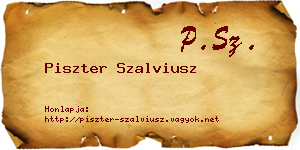 Piszter Szalviusz névjegykártya